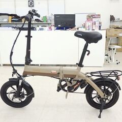 千歳市/恵庭市 AiDDE 折りたたみ電動アシスト自転車 A1TS 14インチ 総走行距離26kmの画像