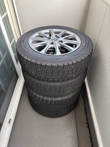 溝あり 175/65R14 ダンロップ WM02 スタットレス ホイールセット