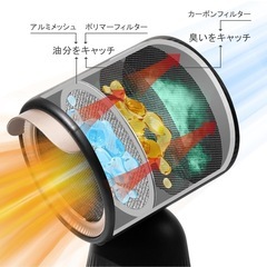 キャンピングカーなどにも◆卓上レンジフード 卓上吸煙機 換気扇（卓上でにおい・油・煙・湯気がとれる） 移動可能 の画像