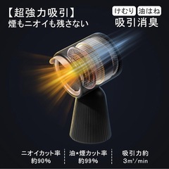 キャンピングカーなどにも◆卓上レンジフード 卓上吸煙機 換気扇（卓上でにおい・油・煙・湯気がとれる） 移動可能 の画像