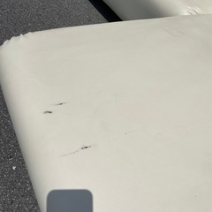 カウチソファ　3人がけ　白　ホワイトの画像
