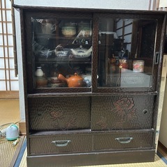 茶箪笥　食器棚　鎌倉彫　古民家　茶棚