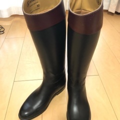 エーグル　ラバーブーツ　ブラック×ブラウン　39