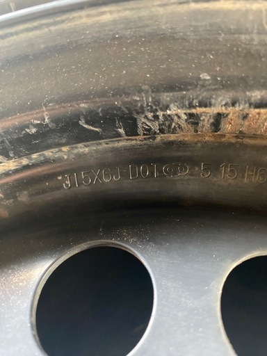 185/65R15 鉄ホイール付き