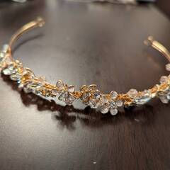 Love Tiara　ティアラ＆ネックレス＆イヤリング3点セット　ゴールドの画像