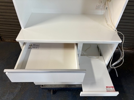 ニトリ キッチンボード レジューム　 RESUME -90TG-S-WH　 食器棚 レンジボード ホワイト