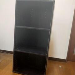 3段カラーボックス　黒