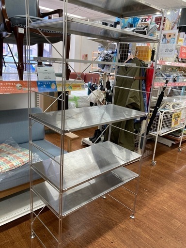 ステンレスユニットシェルフ無印良品5段