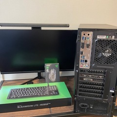 ゲーミングpcセット　動作確認済み　pc・モニター・キーボード・マウス・ライトの画像