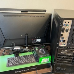 ゲーミングpcセット　動作確認済み　pc・モニター・キーボード・マウス・ライトの画像