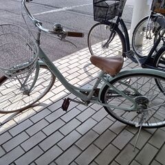 ★ジモティ割あり★  軽快自転車 26インチライトグリーン クリ...