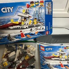 【中古玩具】ブロック玩具　レゴシティ　船　６０１４７