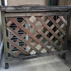 エアコン　室外機カバー　木製