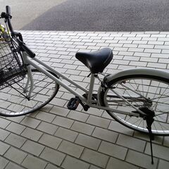 ★ジモティ割あり★  軽快自転車 26 インチホワイト クリーニ...
