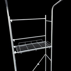 ランドリーラック 突っ張り ステンレス 幅65.7~99.2cm×奥行31×高さ200~270㎝の画像