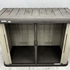 北海道 千歳市/恵庭市 近郊配送 IRIS/アイリスオーヤマ ホームロッカー ワイド HL-1200W ブラウン 引き戸タイプ 両側開き 屋外収納庫 物置 ①の画像