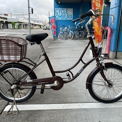 【10/31まで決算セール¥3000値引中】 【大人用】整備済中古自転車 ノイズサイクル 20型ノイズ 茶色  <自転車のオオムラ 静岡店>の画像