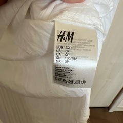 H&M ホワイト ストライプ Vネック チュニックの画像