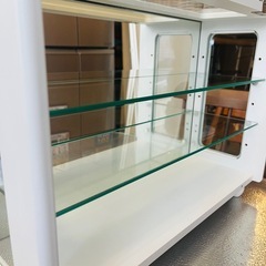【武蔵小山店】  ショーケース ガラスケース ディスプレイケース コレクションケース 卓上 小型 陳列棚 ホワイト什器 アクセサリーケース 飾り棚 カフェ風 北欧風 店舗什器　の画像