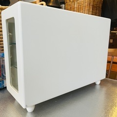 【武蔵小山店】  ショーケース ガラスケース ディスプレイケース コレクションケース 卓上 小型 陳列棚 ホワイト什器 アクセサリーケース 飾り棚 カフェ風 北欧風 店舗什器　の画像