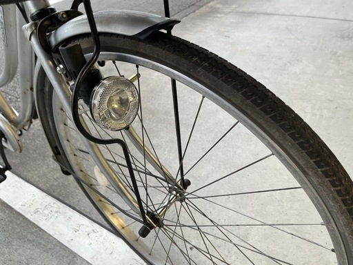 【完売御礼】【大人用】整備済中古自転車 27型  最廉価 婦人車 シルバー色 <自転車のオオムラ 静岡店>