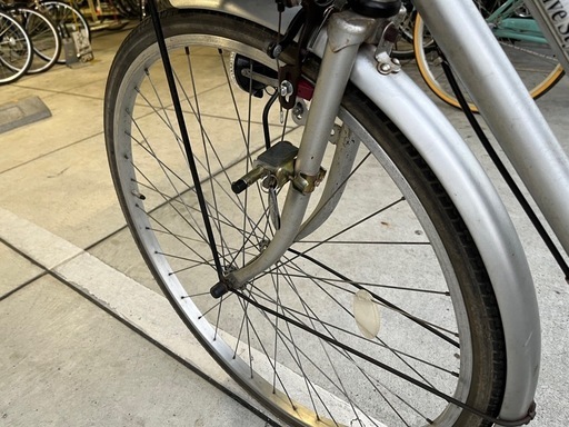 【完売御礼】【大人用】整備済中古自転車 27型  最廉価 婦人車 シルバー色 <自転車のオオムラ 静岡店>