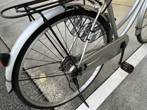【完売御礼】【大人用】整備済中古自転車 27型  最廉価 婦人車 シルバー色 <自転車のオオムラ 静岡店>