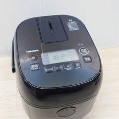 【JM590】♪美品♪2023年製♪ TOSHIBA 東芝 炊飯器 RC-5XT(K) ブラック IH炊飯ジャー 3合炊き 炊飯器 備長炭ダイヤモンド釜の画像