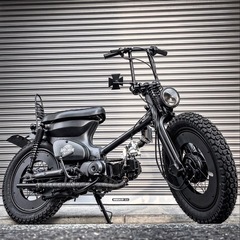 ホンダ スーパーカブ 50cc マットブラック チョッパー 福岡 全国発送　②の画像