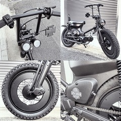 ホンダ スーパーカブ 50cc マットブラック チョッパー 福岡 全国発送　②の画像