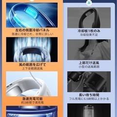 【新品未使用】冷却プレート付きネックファン 扇風機 ホワイトの画像