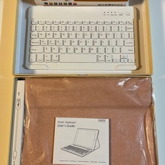 ⭐️新品・未使用⭐️iPad 7 inch🟪Bluetoothワイヤレスキーボード🟪タイプC充電ケーブル🟪iPadカバー：ブック型ケース🟪取扱説明書🟪の画像