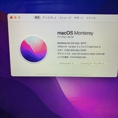 2017 MacBook Air13インチ i5 8GB 251GB-2aの画像
