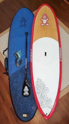 Starboard SUP エレメント 9'8 純正フィン＆カーボンパドル