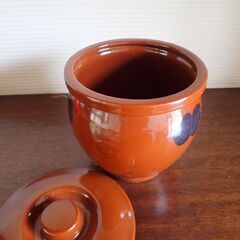 丸壺　陶器　保存容器　新品未使用品の画像