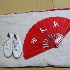 太極拳用扇子と靴