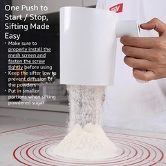 新品未使用　電池式粉ふるい器 電動粉ふるい器 ケーキ作りの画像