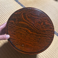 おひつ　木目　えんじ色