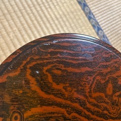 差し上げます　おひつ木目　えんじ色の画像