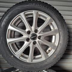 185/60R15　新品オールシーズンタイヤ＋比較的きれいな中古ホイール4本セットの画像