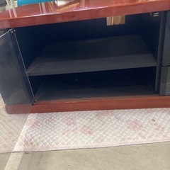 パナソニック　高級大型ダークウッドテレビ台 ガラス扉付きの画像