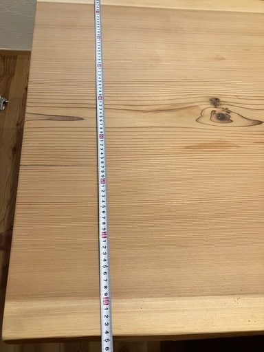 【受付停止中】杉無垢板一枚板ダイニングテーブル（200cm×最低幅84センチ×厚さ6cm）