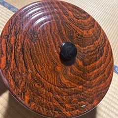 おひつ　木目　えんじ色