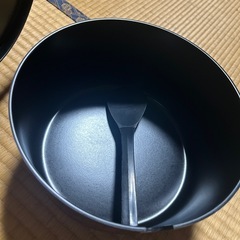 差し上げます　おひつ木目　えんじ色の画像