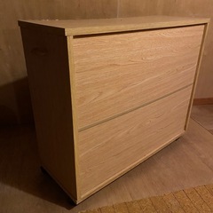 キャスター付き木製ラックの画像