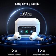タッチ操作 ANC搭載 ワイヤレスイヤホン Bluetoothの画像