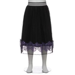 ANNA SUI mini レース×チュール2枚重ねロングスカート