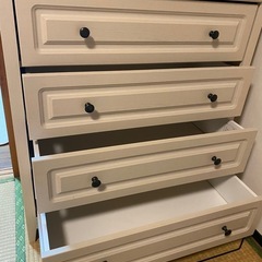 NITORI Nキャセイ チェスト ホワイト 北欧 79cm 収納 タンス 4段の画像