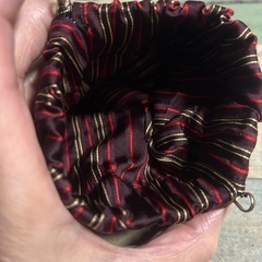 ハンドメイド バネ口 ポーチ ショルダー 和柄 リメイクの画像