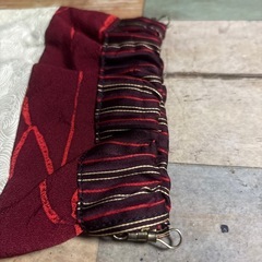ハンドメイド バネ口 ポーチ ショルダー 和柄 リメイクの画像
